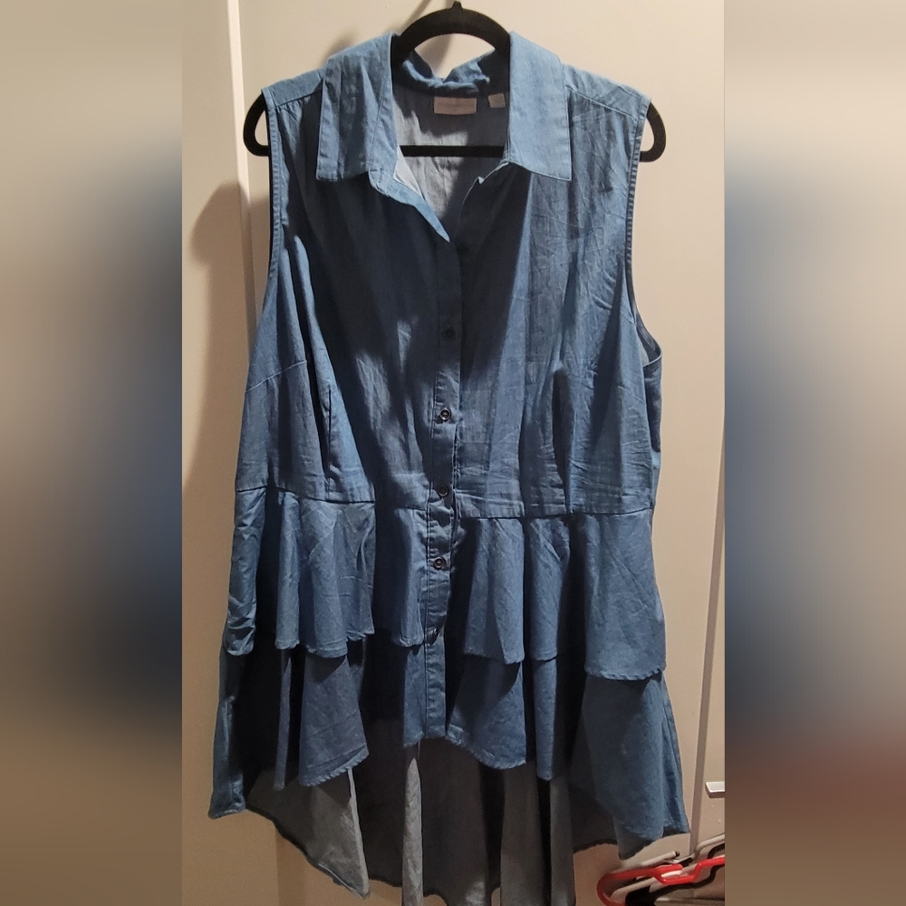 Nyandcompany Hi Low Denim Tunic